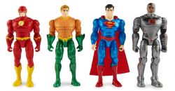 DC COMICS, JUSTICE LEAGUE - ENSEMBLE DE 4 FIGIRINES DE 10,2 CM